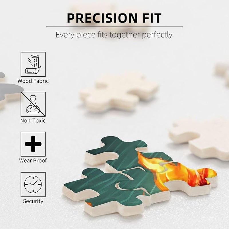 لغز الملك التنين فايا الناري 1000 قطعة 29.5 × 19.7 بوصة ديكور منزلي - Image 4